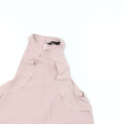 Womens UK Size 8 New Look Pink Basic Tank
