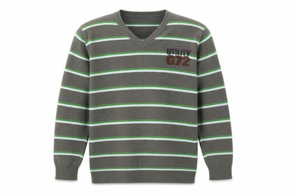 Cedarwood State Mens Brown Striped Pullover Jumper Size M