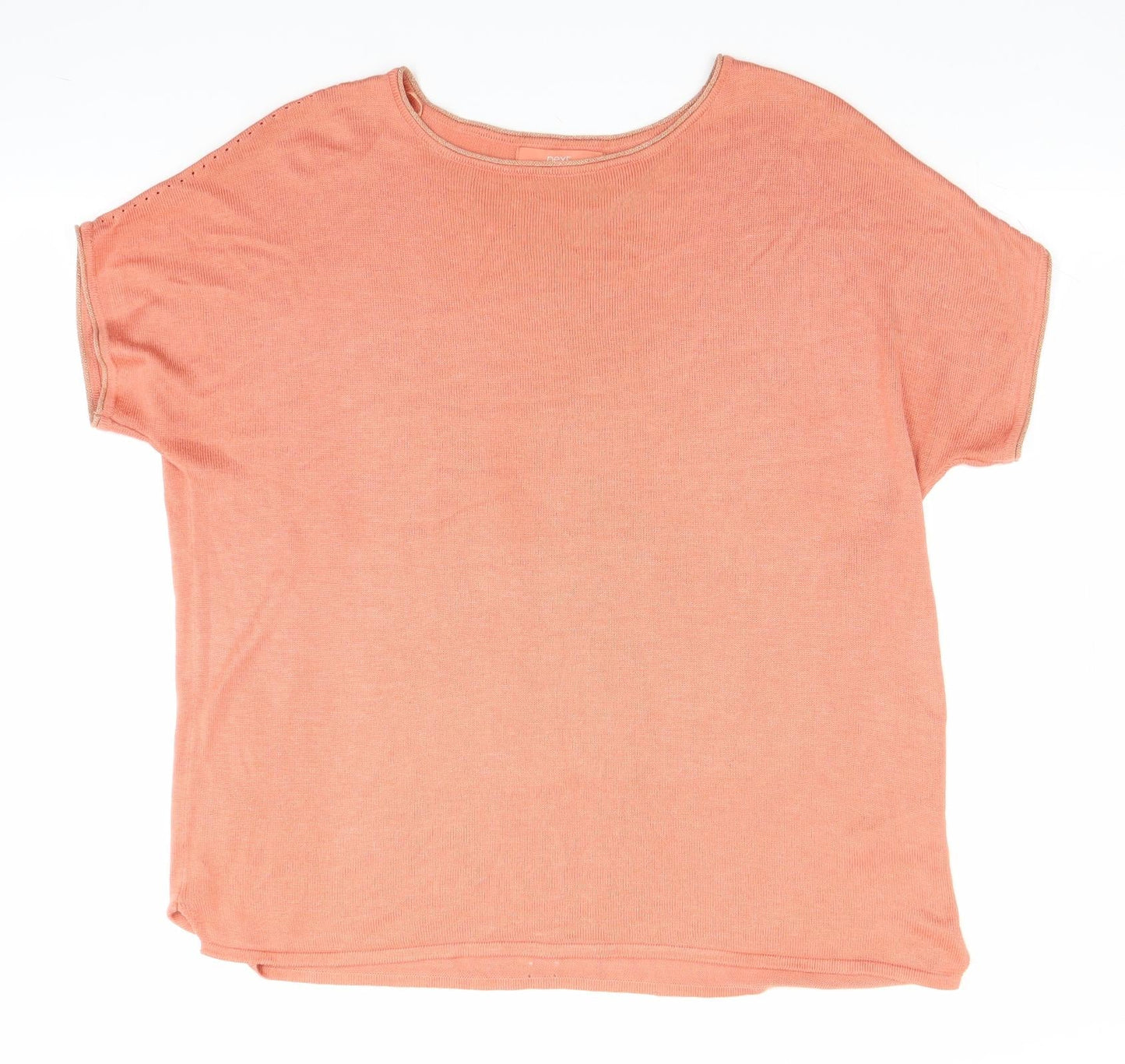 NEXT Womens Orange  Knit Pullover Jumper Size 14
