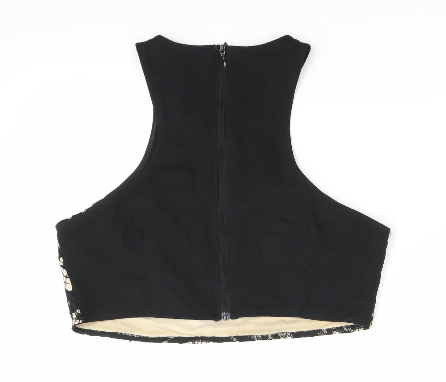 Womens UK Size 12 Missguided Black Cropped Blouse