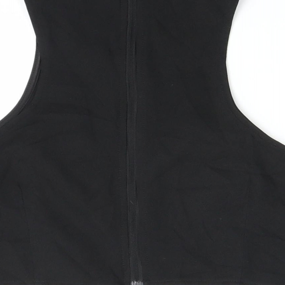 Womens UK Size 12 Missguided Black Cropped Blouse