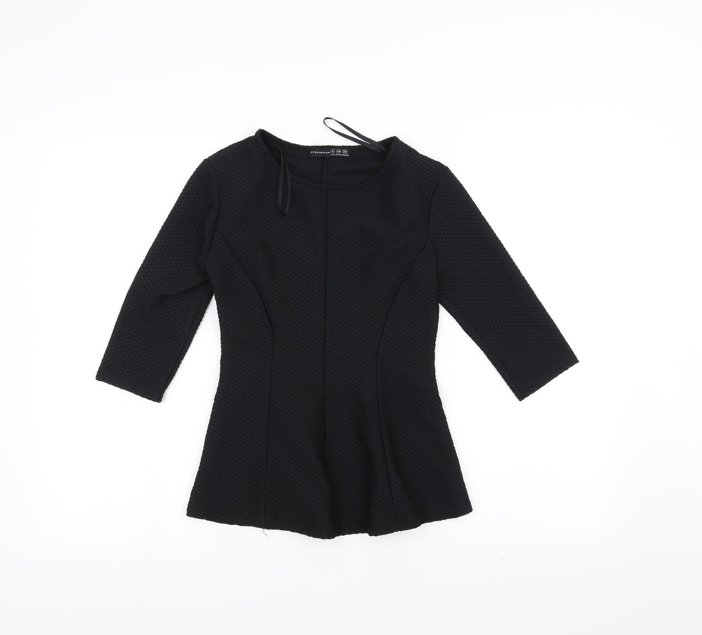 Womens UK Size 6 Atmosphere Black Basic T-Shirt