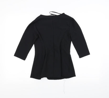 Womens UK Size 6 Atmosphere Black Basic T-Shirt