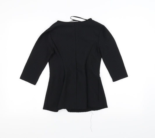 Womens UK Size 6 Atmosphere Black Basic T-Shirt