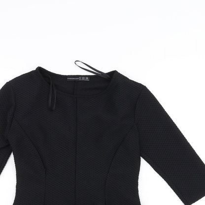 Womens UK Size 6 Atmosphere Black Basic T-Shirt