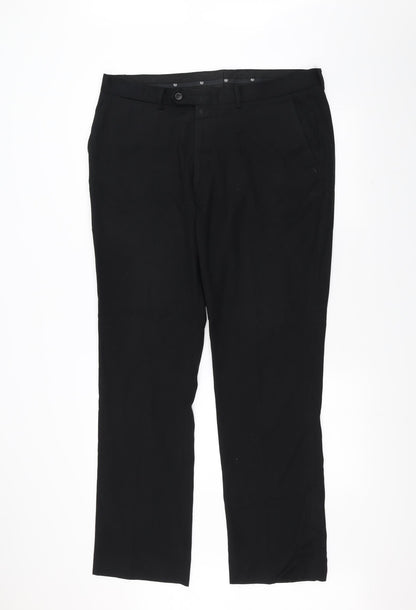 Womens UK Size 38 Preworn Regular Fit  Black Trousers