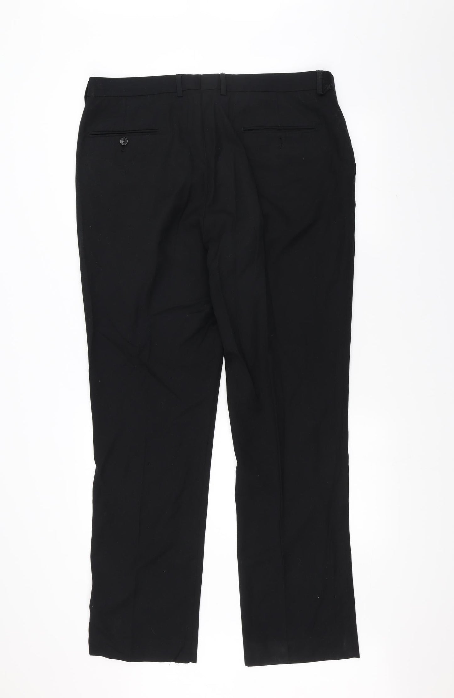Womens UK Size 38 Preworn Regular Fit  Black Trousers