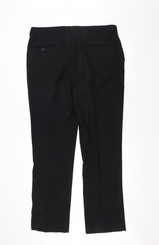 Womens UK Size 38 Preworn Regular Fit  Black Trousers