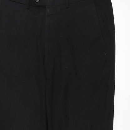 Womens UK Size 38 Preworn Regular Fit  Black Trousers
