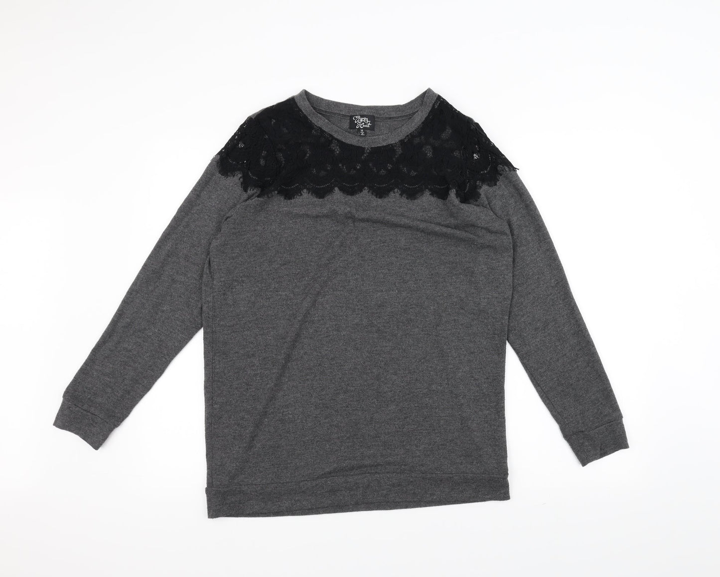 Gypsy Heart Womens Grey   Pullover Jumper Size M
