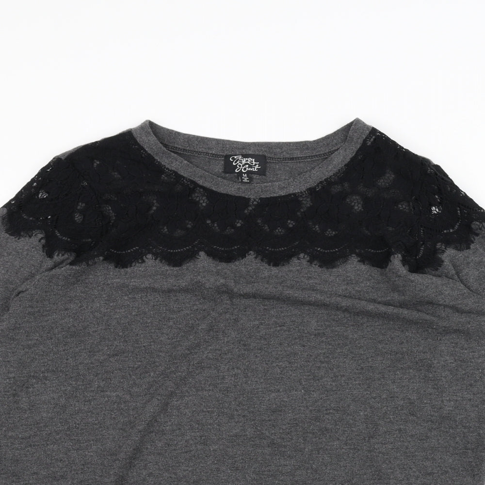 Gypsy Heart Womens Grey   Pullover Jumper Size M