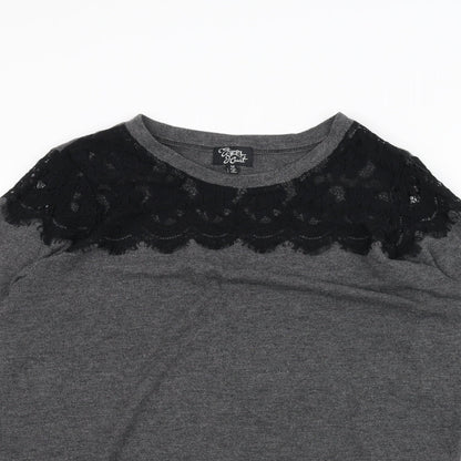 Gypsy Heart Womens Grey   Pullover Jumper Size M