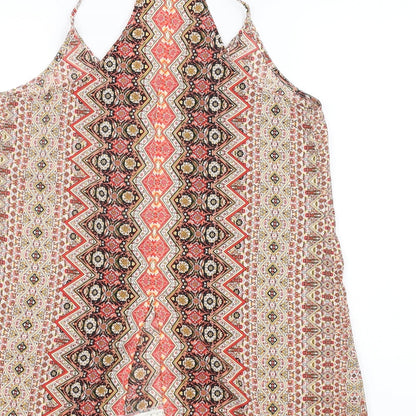 Japna Womens Brown   Basic Blouse Size L