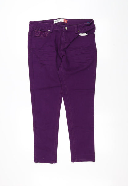 Cherokee Womens Purple   Straight Jeans Size 10 L24 in