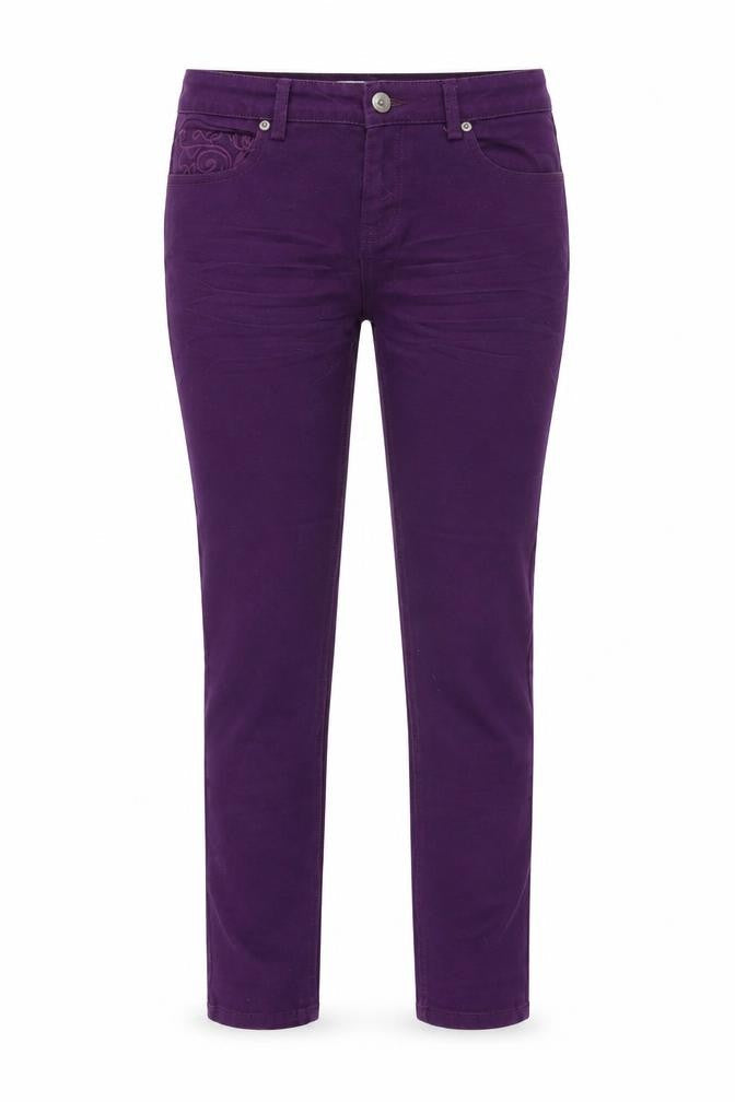 Womens UK Size 10 Cherokee Regular Fit Straight Purple Jeans