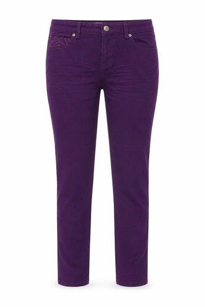 Womens UK Size 10 Cherokee Regular Fit Straight Purple Jeans