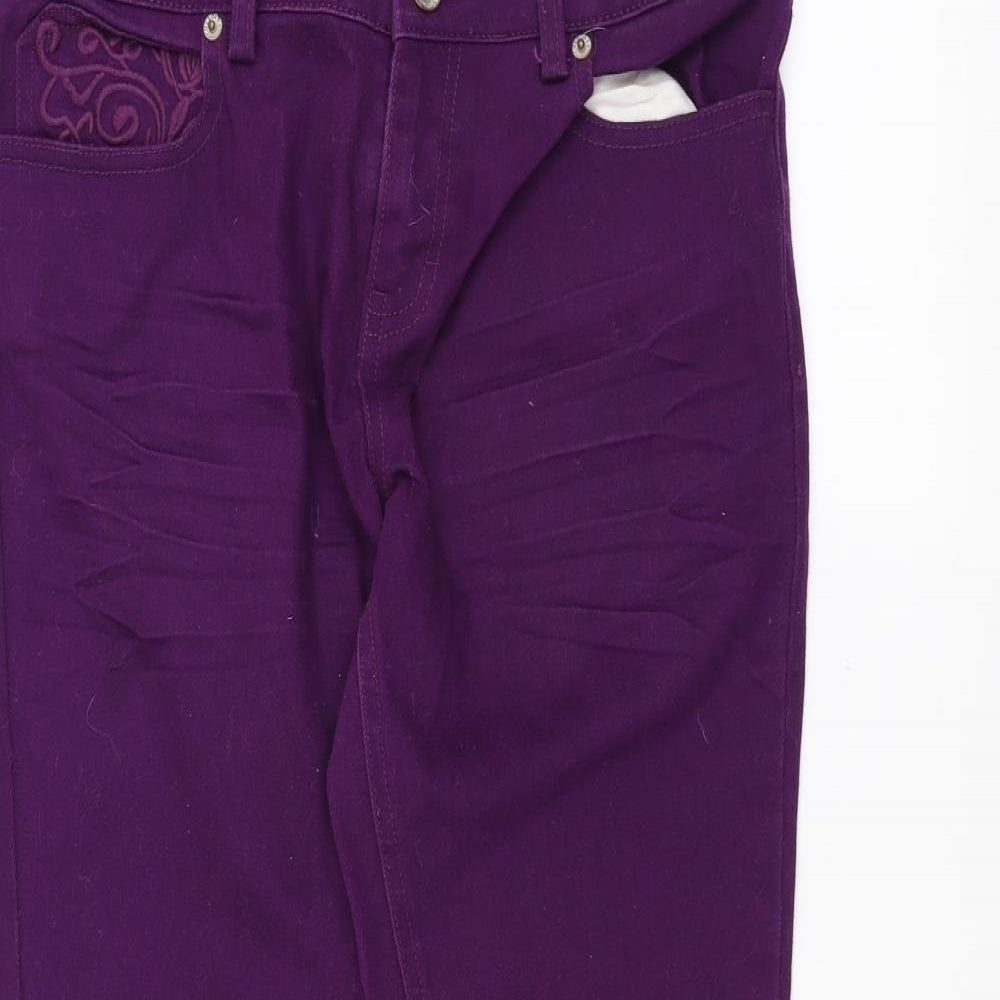 Cherokee Womens Purple   Straight Jeans Size 10 L24 in