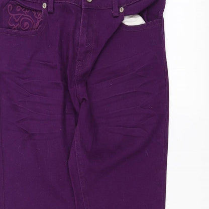 Cherokee Womens Purple   Straight Jeans Size 10 L24 in