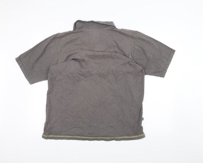 Blue Wahoo Mens Brown    Polo Size M