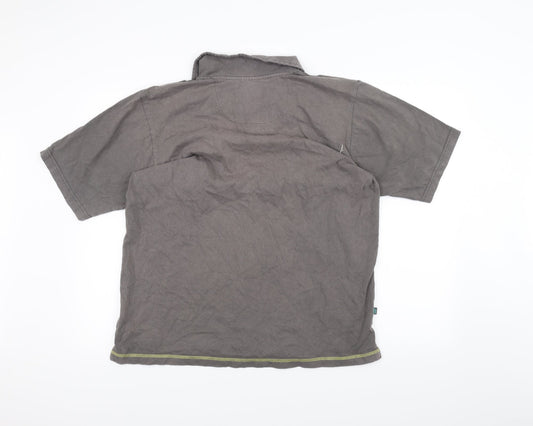 Blue Wahoo Mens Brown    Polo Size M