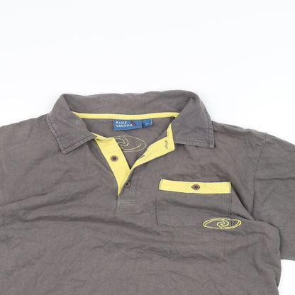Blue Wahoo Mens Brown    Polo Size M