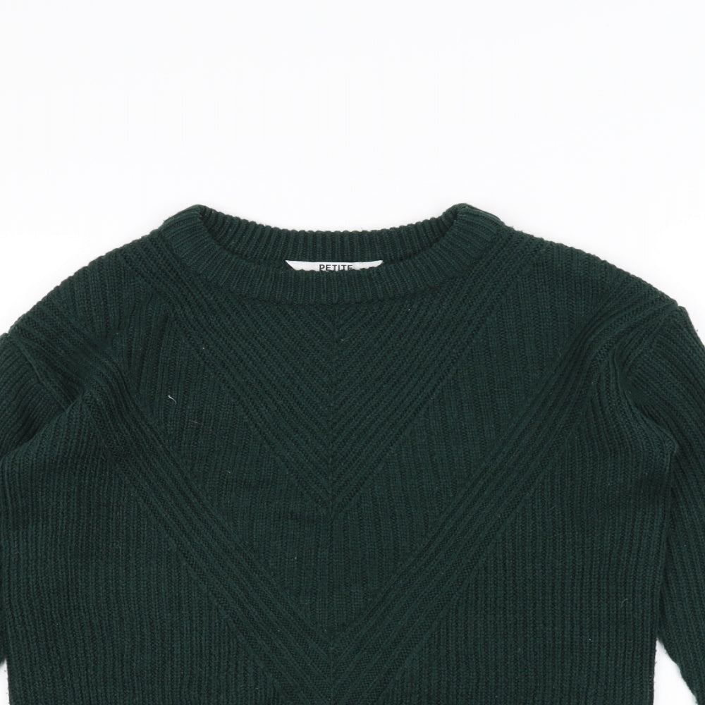 Dorothy Perkins Womens Green  Knit Pullover Jumper Size 8