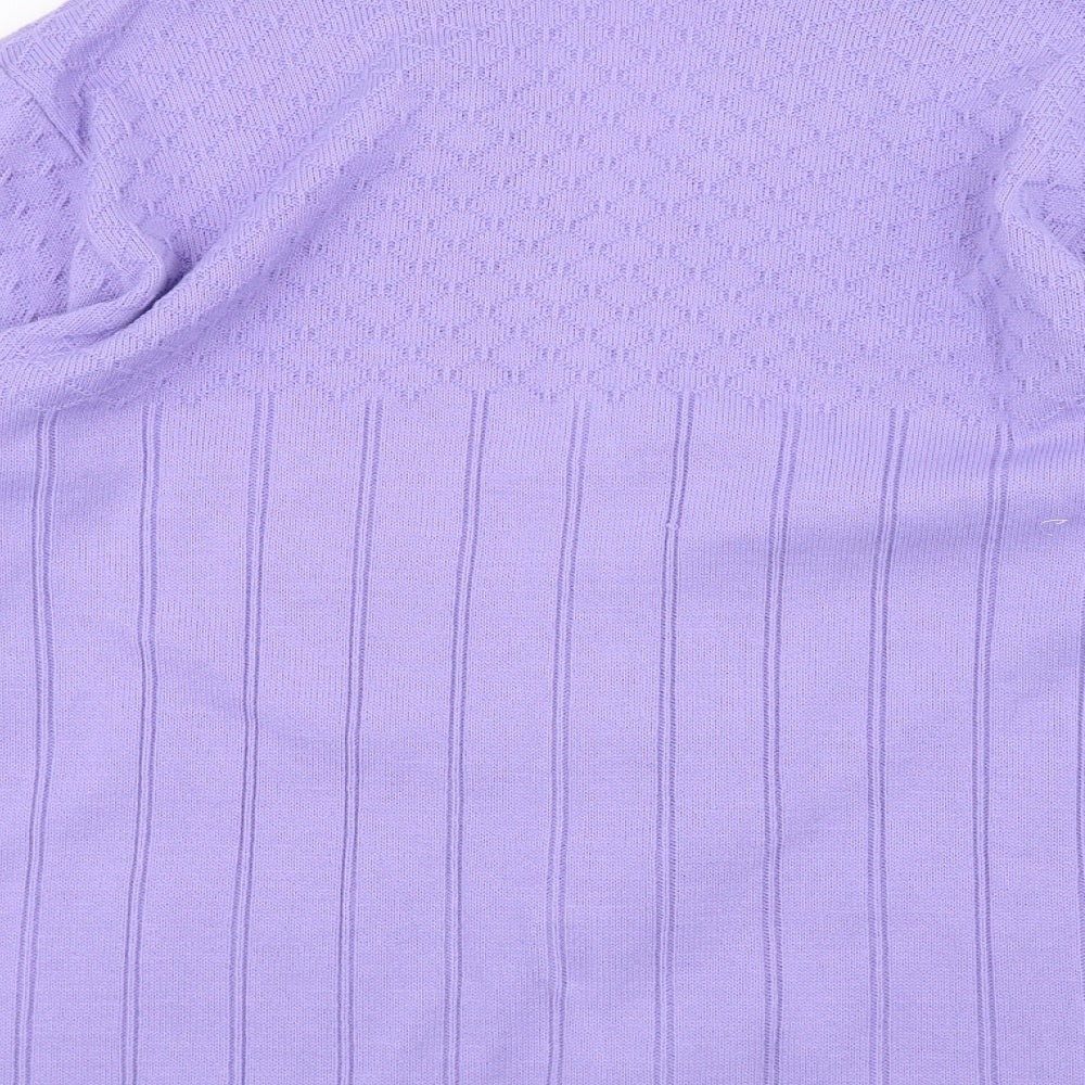 Capers Womens Purple  Knit Jacket Coatigan Size 2XL