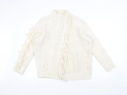 Marks & Spencer Womens White  Knit Pullover Jumper Size M