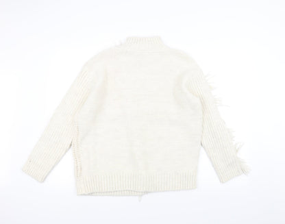Marks & Spencer Womens White  Knit Pullover Jumper Size M
