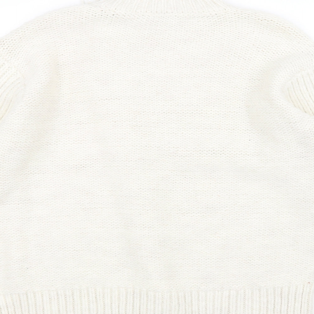 Marks & Spencer Womens White  Knit Pullover Jumper Size M