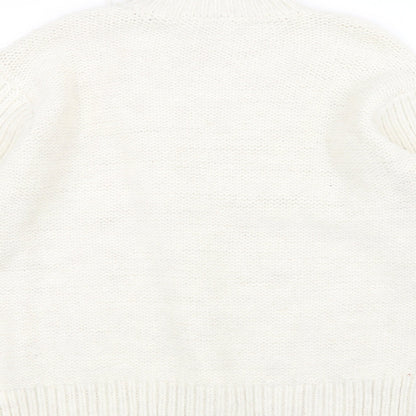 Marks & Spencer Womens White  Knit Pullover Jumper Size M