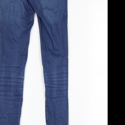 Topshop Womens Blue  Denim Skinny Jeans Size 25 in L32 in