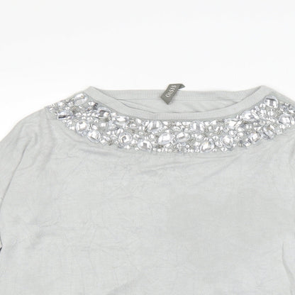 Oasis Womens Grey   Pullover Jumper Size S