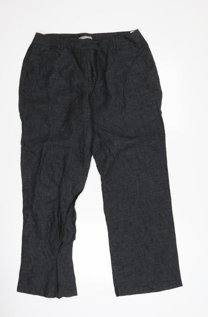 Womens UK Size 14 Marks and Spencer Regular Fit  Black Trousers