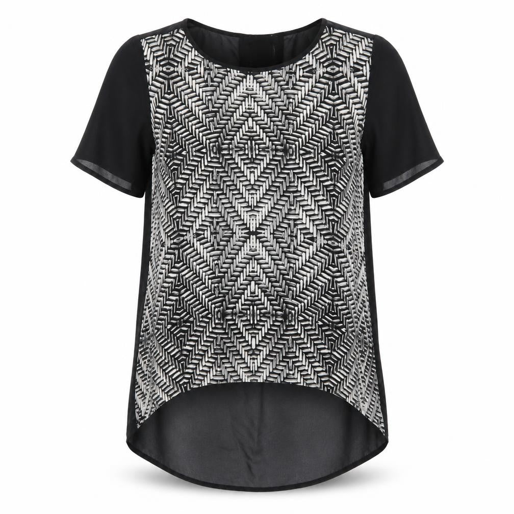 Womens UK Size 8 George Black Basic T-Shirt