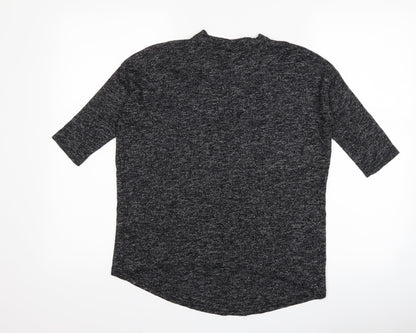 Womens UK Size XS New Look Black Basic T-Shirt