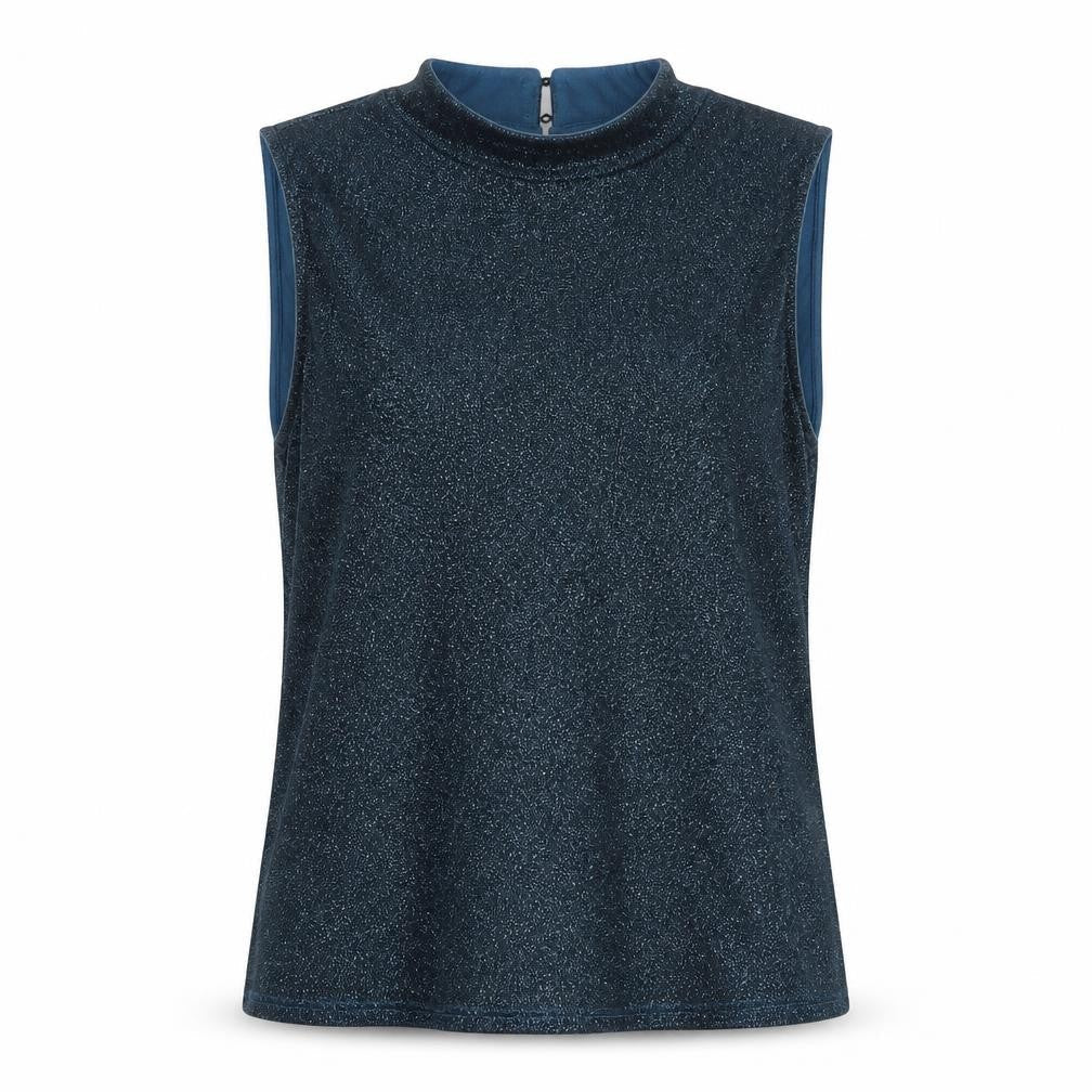 Womens UK Size 10 Topshop Blue Basic T-Shirt