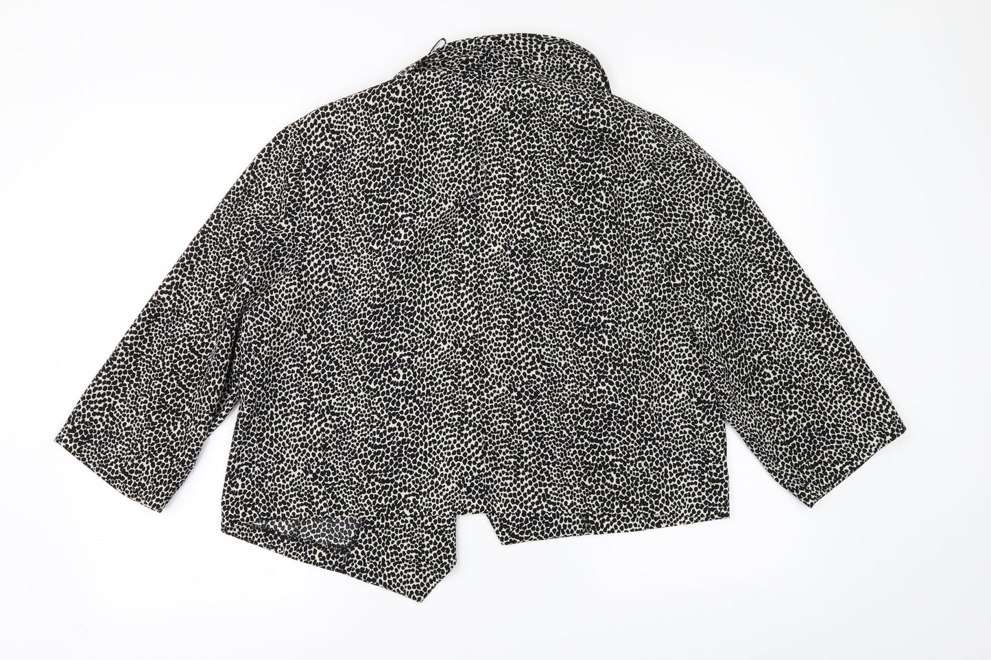 George Womens Black Animal Print  Jacket  Size 14