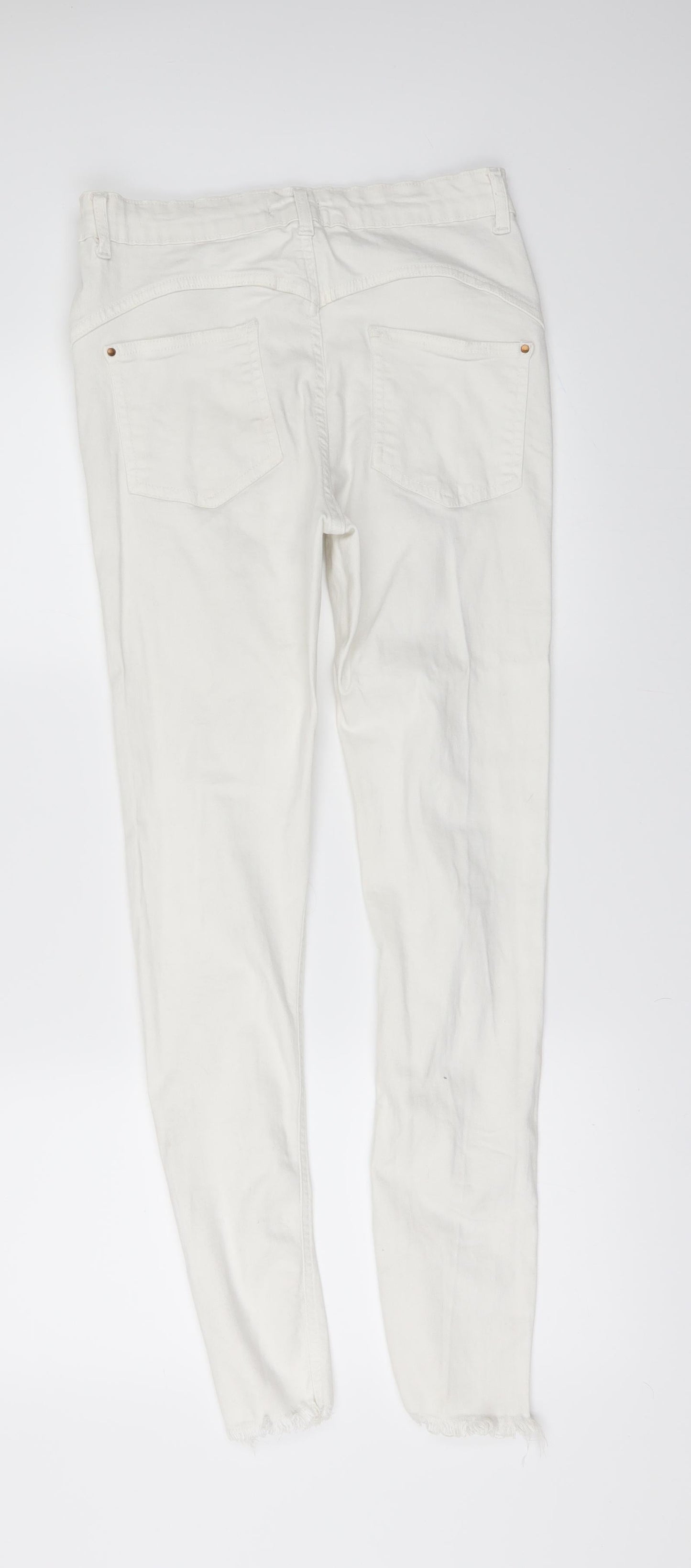 Select Womens White  Denim Skinny Jeans Size 12 L28 in