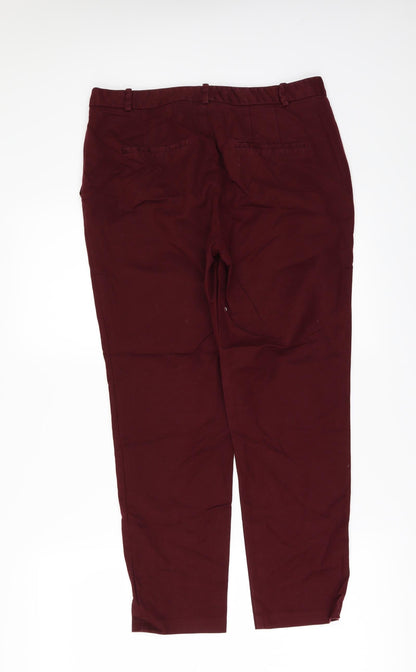 Zara Womens Red  Denim Capri Jeans Size 8 L24 in