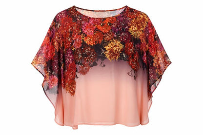 Next Womens Orange Floral  Tunic Blouse Size 10