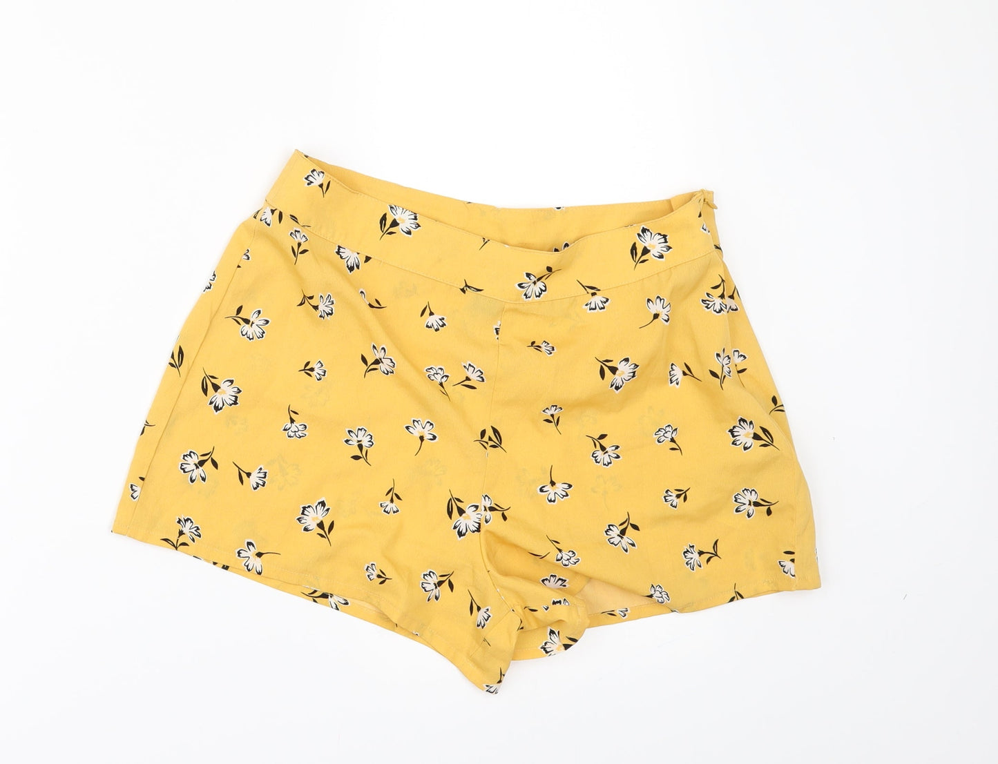 New Look Girls Yellow Floral  Paperbag Shorts Size 13 Years