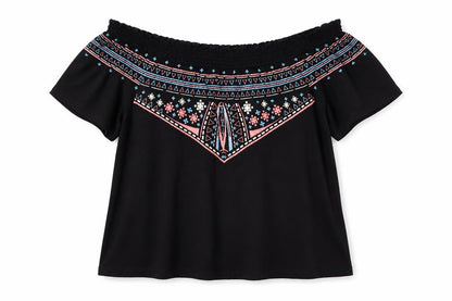 Womens UK Size 8 Primark Black Basic Blouse