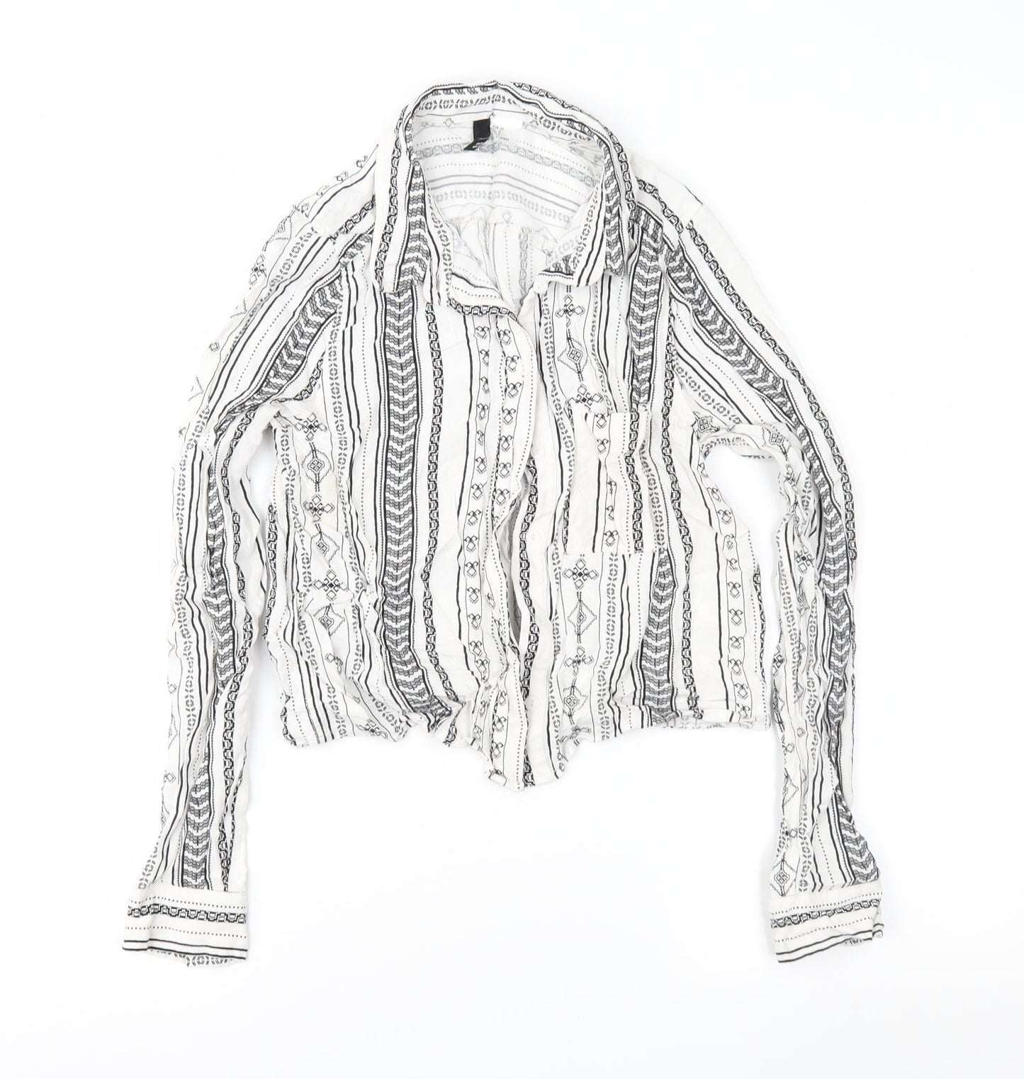 Womens UK Size 6 Divided White Basic Button-Up