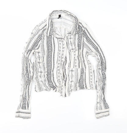 Womens UK Size 6 Divided White Basic Button-Up