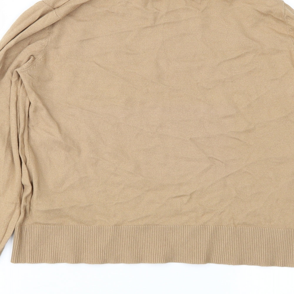 Topshop Womens Brown  Knit Pullover Jumper Size 8
