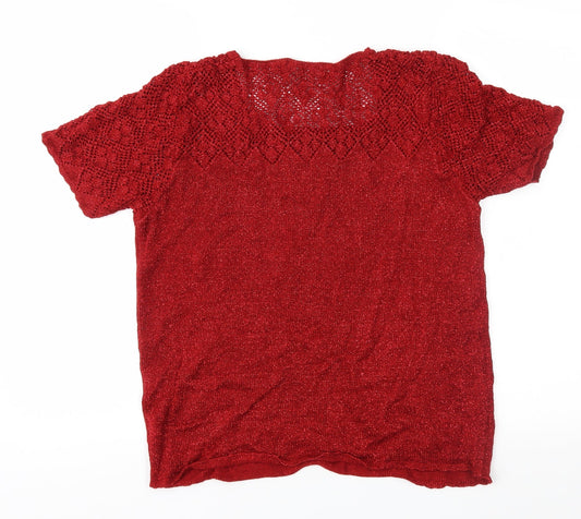 Berkertex Womens Red  Knit Pullover Jumper Size 14