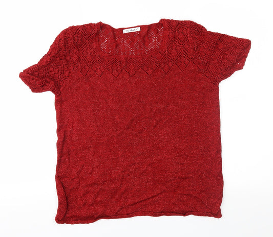 Berkertex Womens Red  Knit Pullover Jumper Size 14