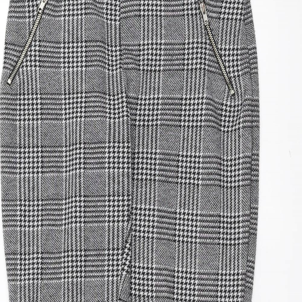 New Look Womens Black Herringbone  Trousers  Size 10 L28 in