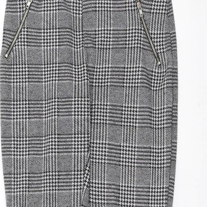 New Look Womens Black Herringbone  Trousers  Size 10 L28 in